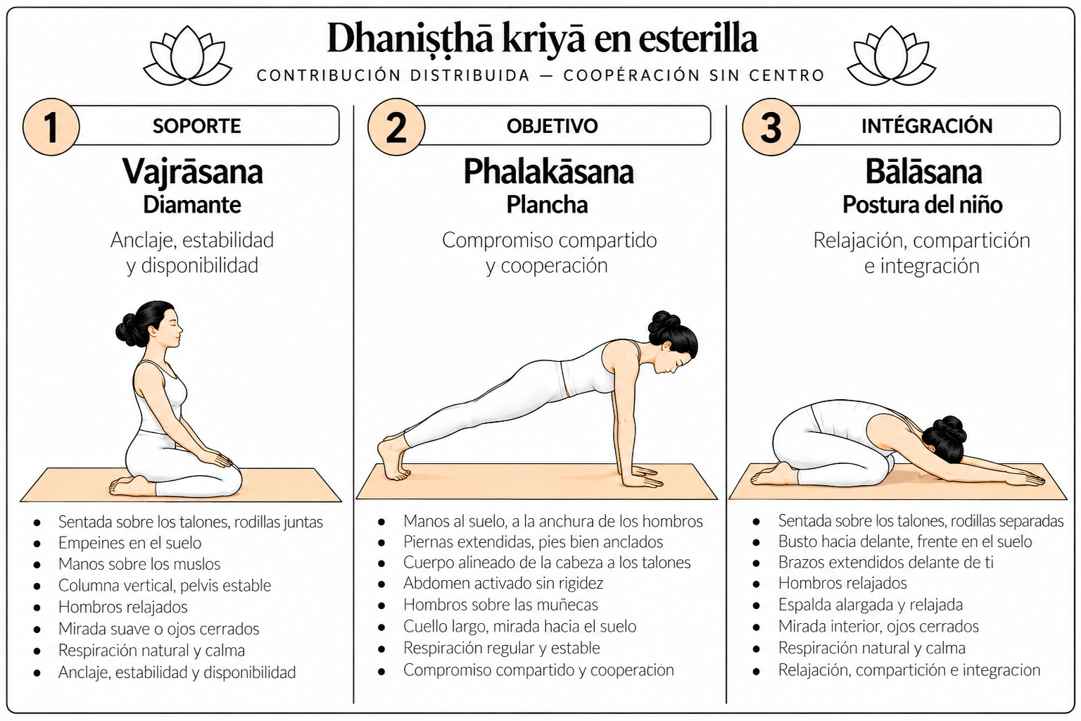 Dhaniṣṭhā kriyā en esterilla