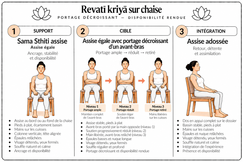Revatī kriyā sur chaise